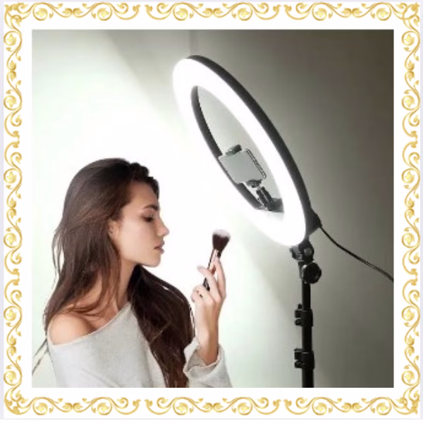 12 Inch LED Ring Light with Adjustable Stand & Phone Holder